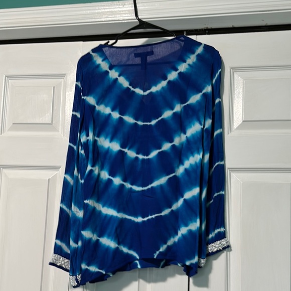 Blue Tie-Dye Women's Top - Picture 5 of 5